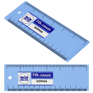 Personalized Back to School 7th Grade Ruler