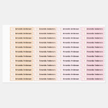 Personalized Back to School Bear Name Stickers