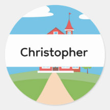 Personalized Back to School Building Name Stickers