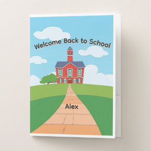 Personalized Back to School Building Pocket Folder