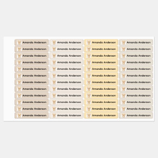 Personalized Back to School Bunny Name Stickers
