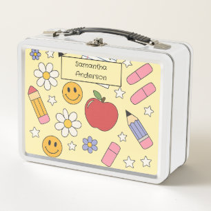 Personalized Back to School for Kids -  Metal Lunch Box