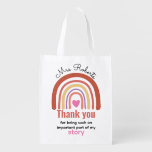 Personalized Back To School  for Teachers Students Grocery Bag