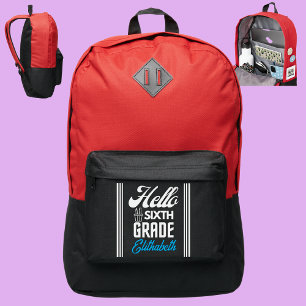 Personalized Back To School Hello 6TH Grade Port Authority® Backpack