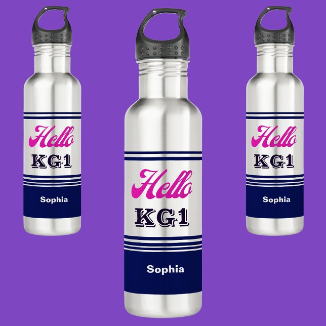 Personalized Back To School Hello KG1  Stainless Steel Water Bottle (Creator Uploaded)