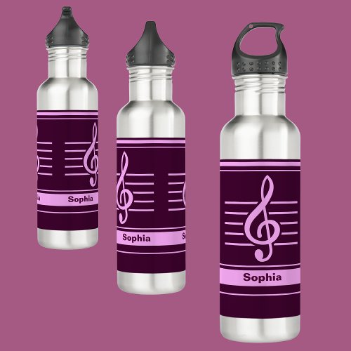 Personalized Back To School Music School Stainless Steel Water Bottle