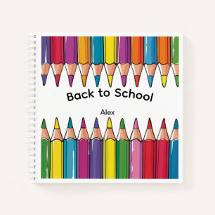 Personalized Back to School Notebook with Pencils