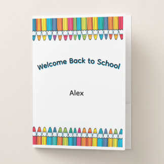 Personalized Back to School Pencil Pocket Folder