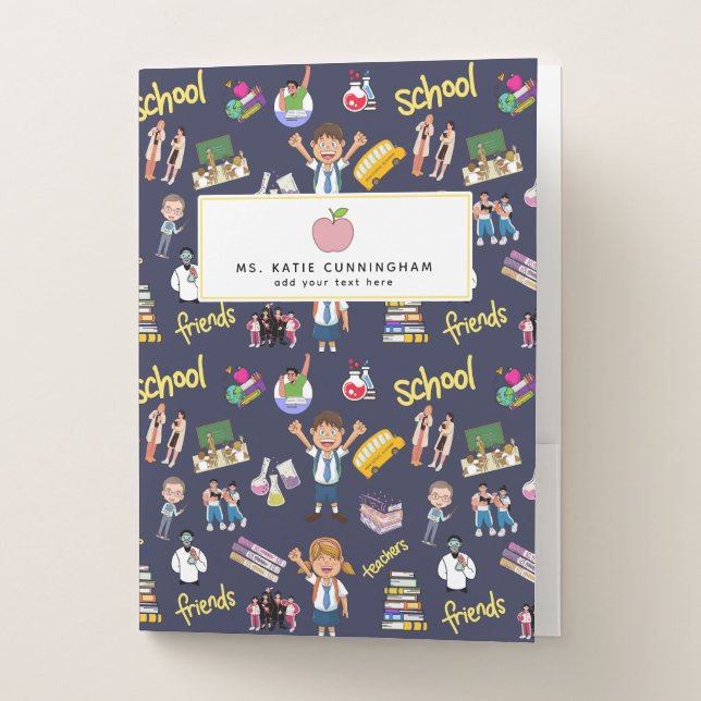 Personalized Back To School Pocket Folder (Front)