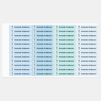 Personalized Back to School Shark Name Stickers