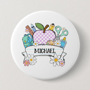 Personalized Back-to-School Supplies with Apple 2 Button