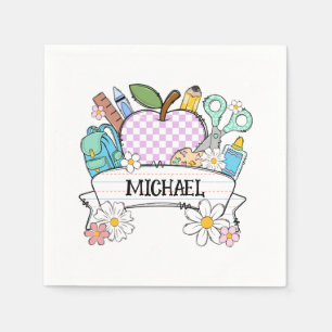 Personalized Back-to-School Supplies with Apple 2 Napkins