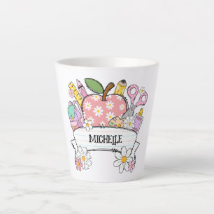 Personalized Back-to-School Supplies with Apple Latte Mug