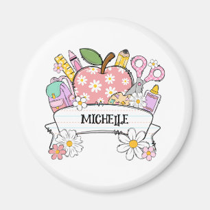 Personalized Back-to-School Supplies with Apple Magnet