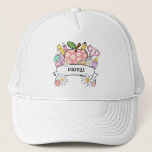 Personalized Back-to-School Supplies with Apple Trucker Hat