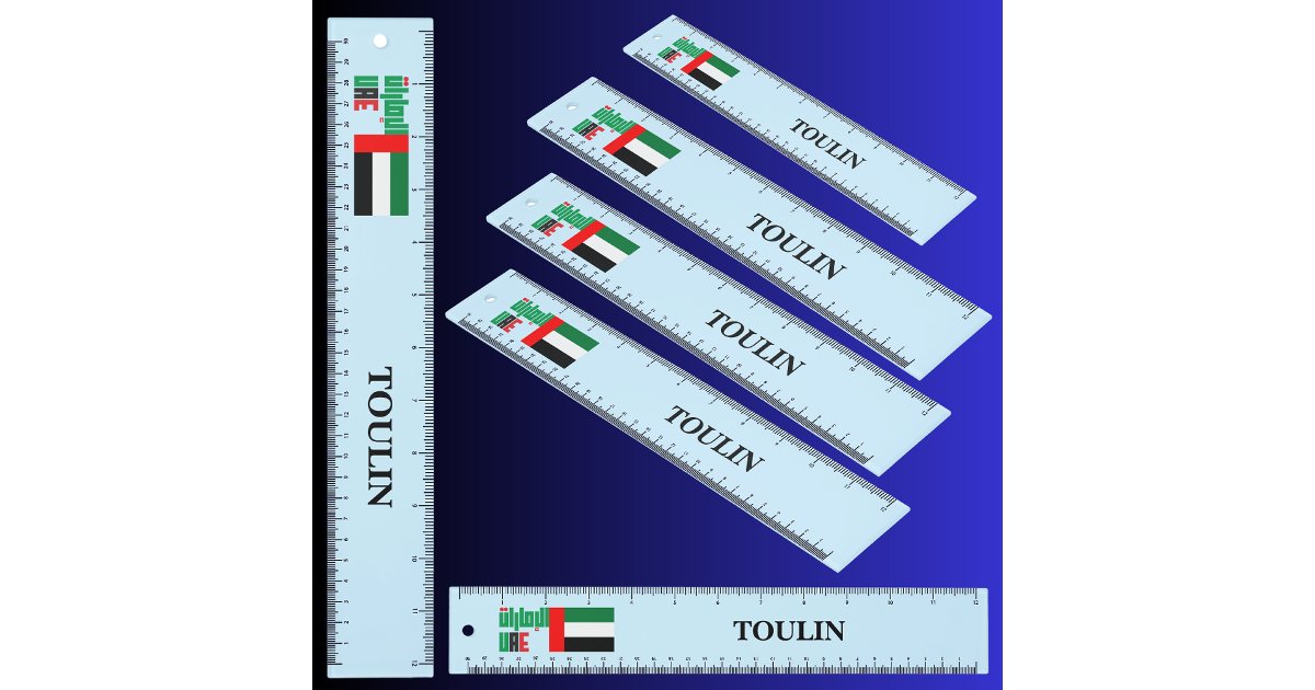 Uae Ruler Vector Picture Personalized Back To School UAE Flag Ruler | Zazzle