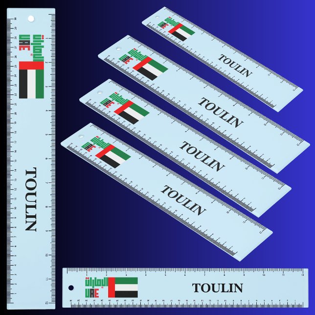 Personalized Back To School UAE Flag Ruler (Creator Uploaded)