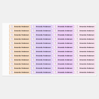 Personalized Back to School Unicorn Name Stickers