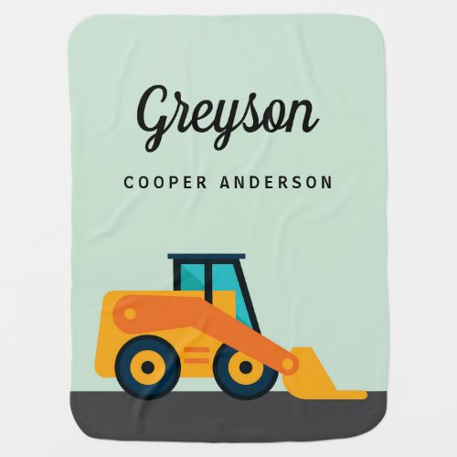 Personalized Backhoe Construction Blanket