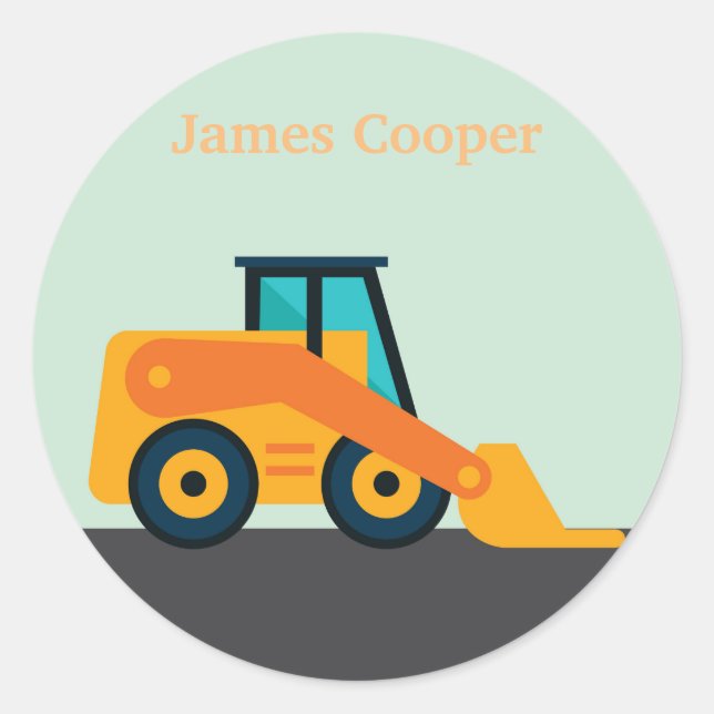 Personalized Backhoe Stickers (Front)