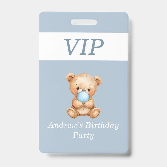 Personalized Badge for Baby Boy Birthday (Front)
