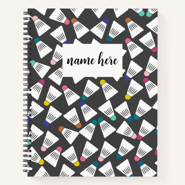 Personalized Badminton Notebook (Front)