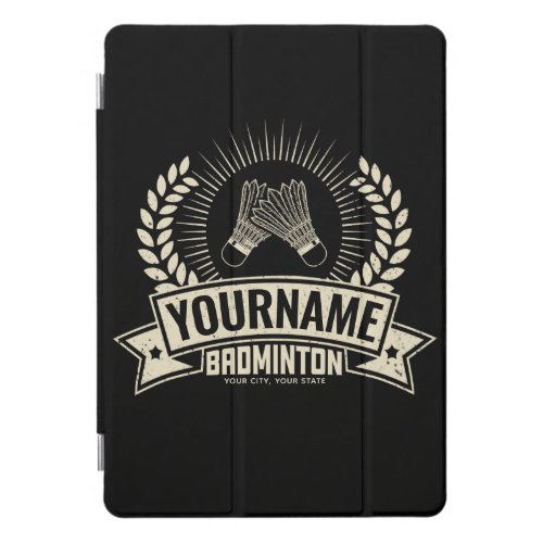 Personalized Badminton Player Name Racquet Sports iPad Pro Cover