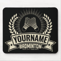 Personalized Badminton Player Name Racquet Sports