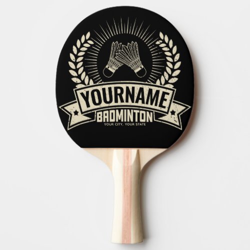 Personalized Badminton Player Name Racquet Sports  Ping Pong Paddle