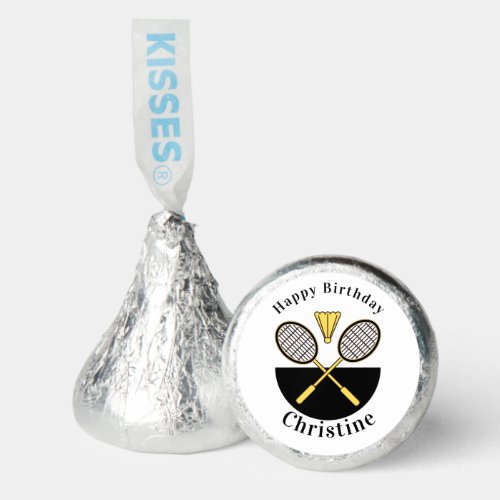 Personalized Badminton Rackets Birdie Birthday Hersheys Kisses