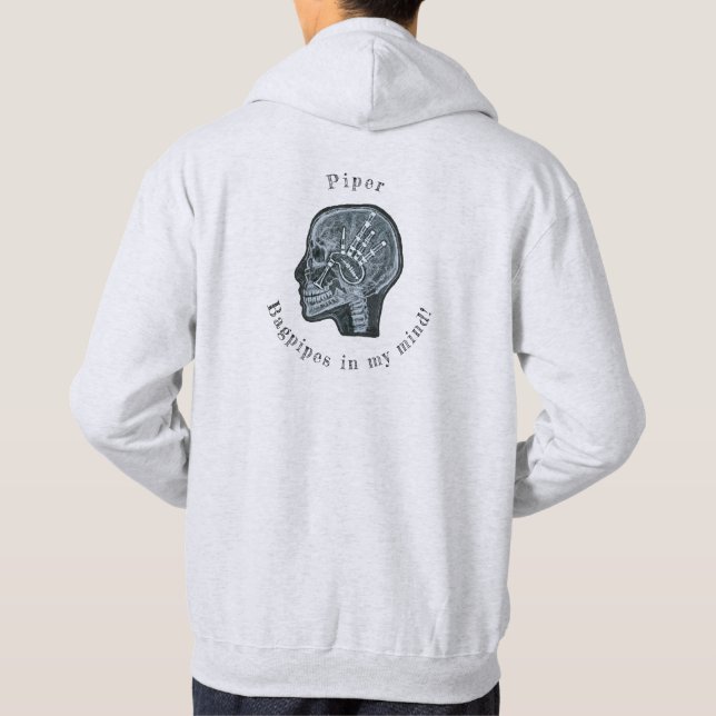 Personalized Bagpipes in my mind - Schottish Ed. Hoodie (Back)