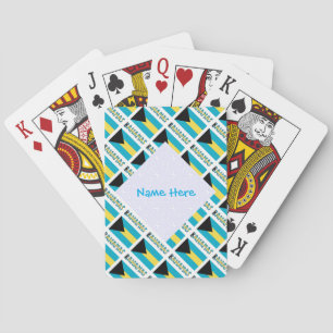 Personalized Bahamas Flag Patriotic Playing Cards