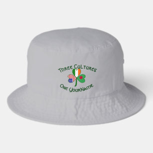 Personalized Bahamas Ireland USA Shamrock Flag Bucket Hat
