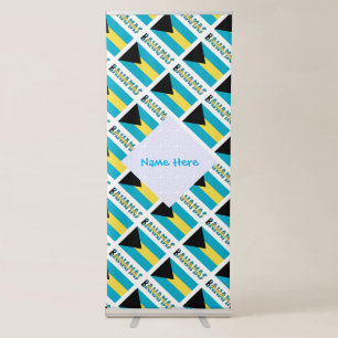 Personalized Bahamas Patriotic Retractable Banner