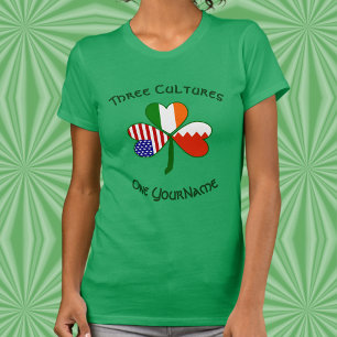 Personalized Bahrain Ireland USA Shamrock Women's T-Shirt