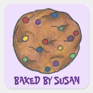 Personalized Baked By Rainbow Cookie Stickers