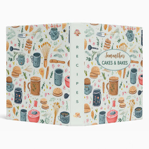 Personalized Baked Goods Recipe  3 Ring Binder