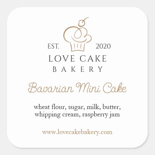 Personalized Baked Goods Sticker