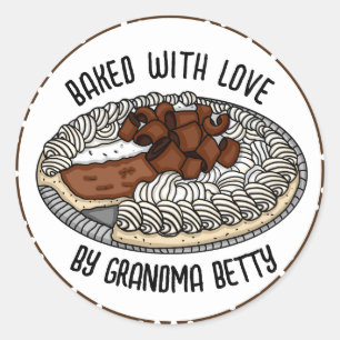 Personalized Baked with Love  Classic Round Sticker