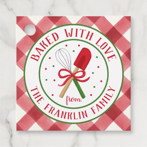 Personalized Baked with Love Holiday Favor Tags