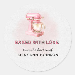 Personalized Baked with Love Stickers – Bakery
