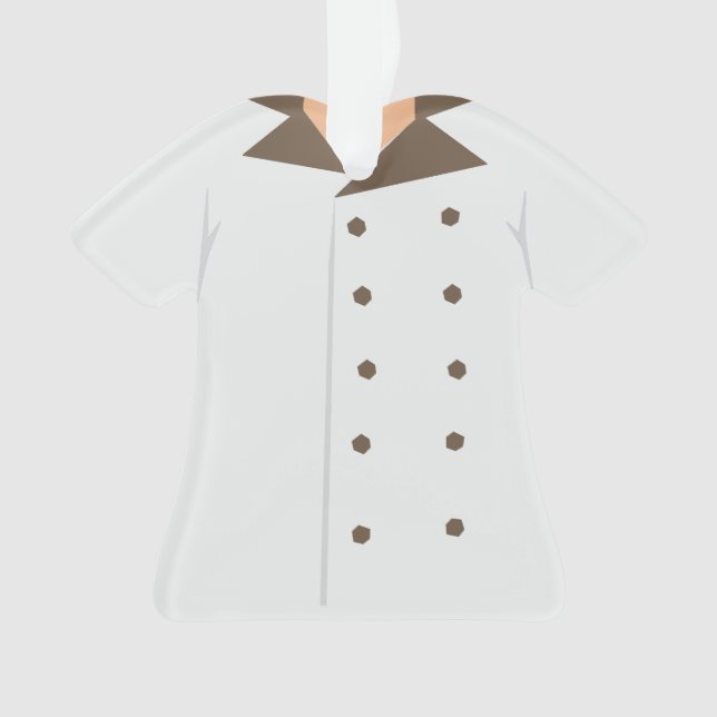 Personalized Baker Chef Christmas Holiday Ornament (Front)