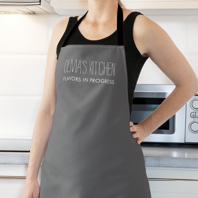 Personalized Baker Chef Cook Apron (Modern Personalized Baker, Cook, Chef Apron by MINTIC DESIGN STUDIO)