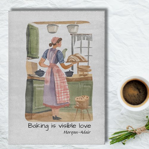 Personalized Bakers Cottagecore Farmhouse Kitchen Cutting Board