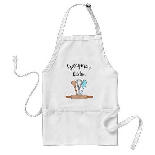 Personalized Bakers Tools Adult Apron