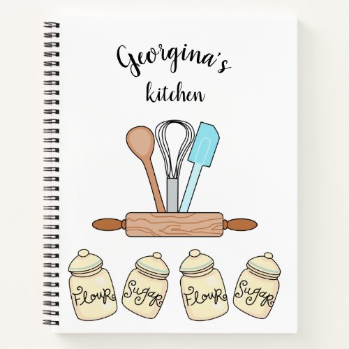 Personalized Bakers Tools Notebook