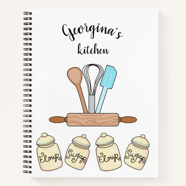 Personalized Bakers Tools Notebook (Front)