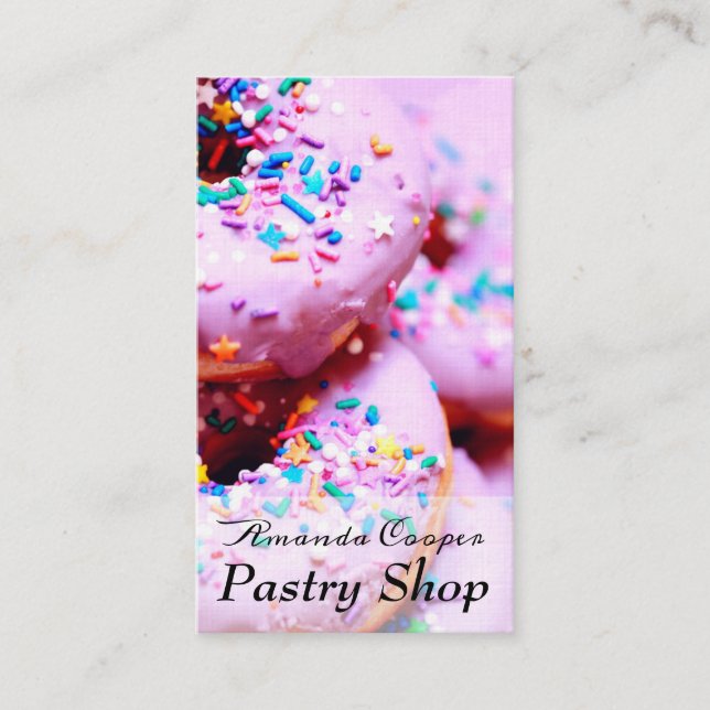 Personalized bakery business card (Front)