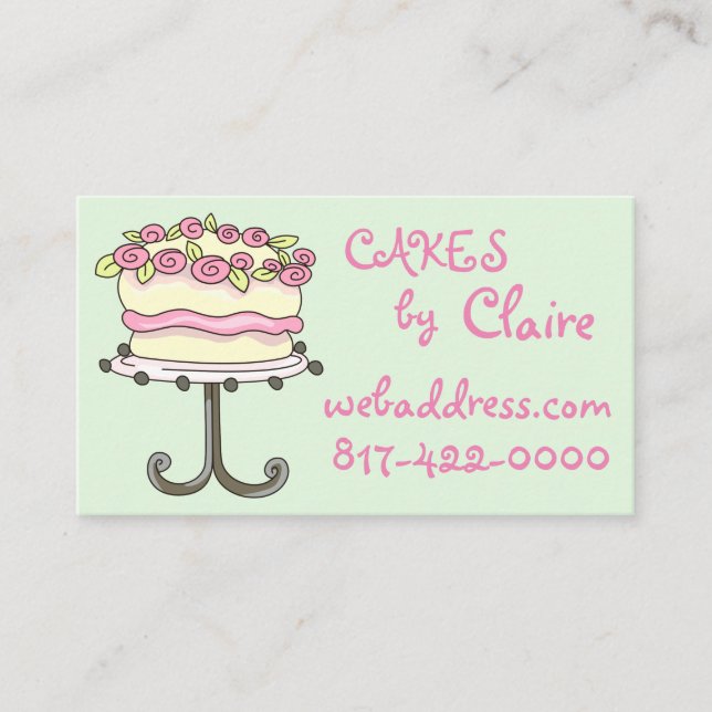 Personalized Bakery Business Card (Front)