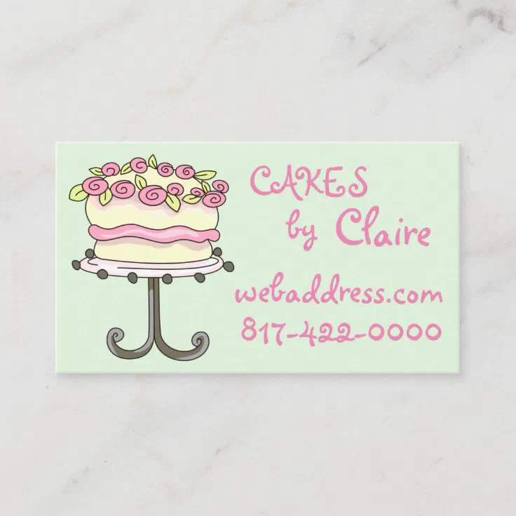 Personalized Bakery Business Card Zazzle